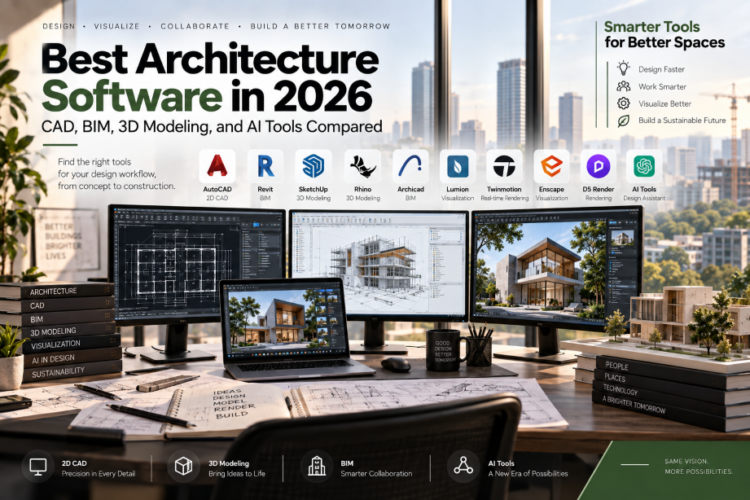 Best architecture software in 2026 for CAD, BIM, 3D modeling, and AI design tools